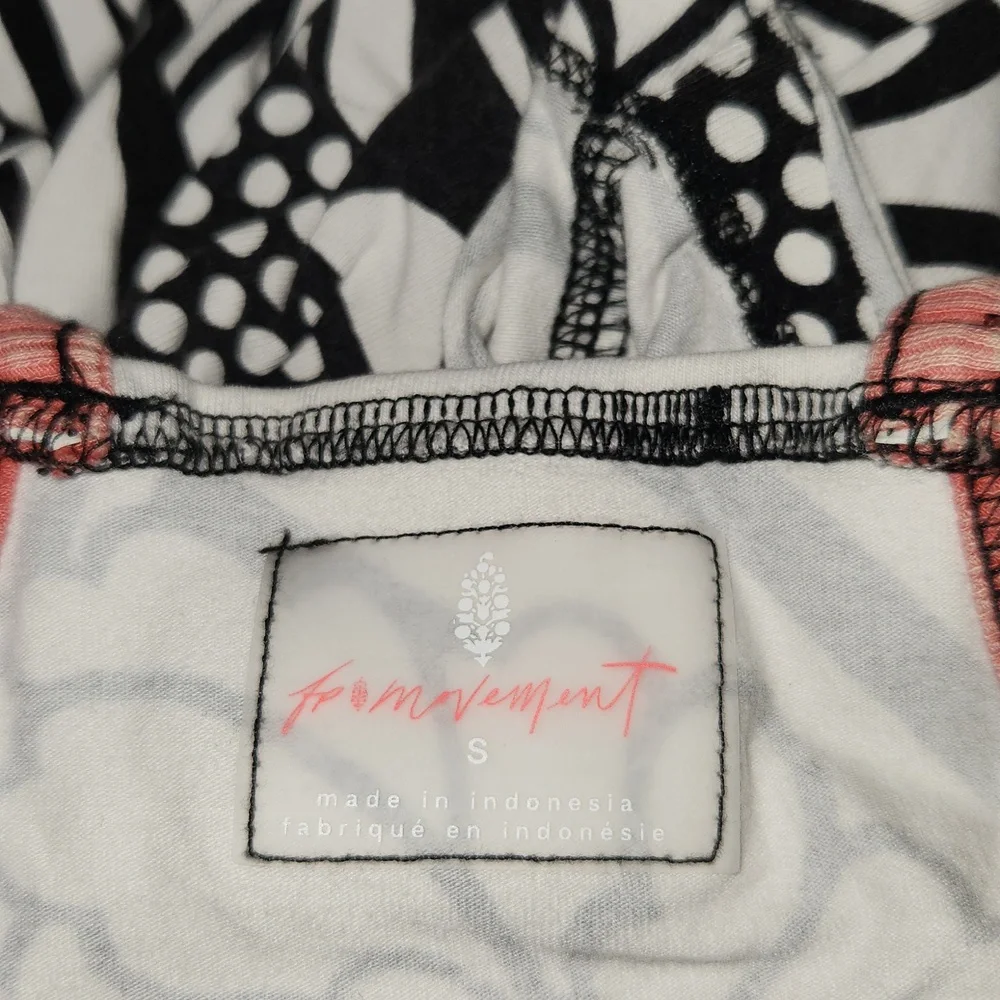 New FP Movement Free People Hot Shot Onesie S Padma Black Printed Combo Jumpsuit - Picture 11 of 16